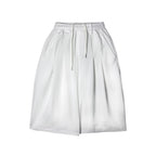 雙打摺 膝下 七分 百慕達 棉質 短褲 / 4色 - WHATEVER STUDIO