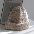 毛絨 立體針織 修飾臉型 保暖 毛帽 / 5色 - WHATEVER STUDIO