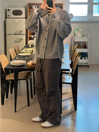 寬鬆 翻領 珍珠釦 針織 開襟衫 / 6色 - WHATEVER STUDIO