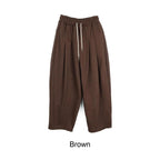 立體剪裁 雙褶 氣球 抽繩 棉褲 / 6色 - WHATEVER STUDIO