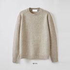 Air Wool 輕量 保暖 羊毛 圓領 針織毛衣 / 15色 - WHATEVER STUDIO