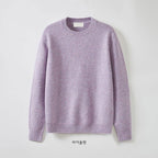 Air Wool 輕量 保暖 羊毛 圓領 針織毛衣 / 15色 - WHATEVER STUDIO