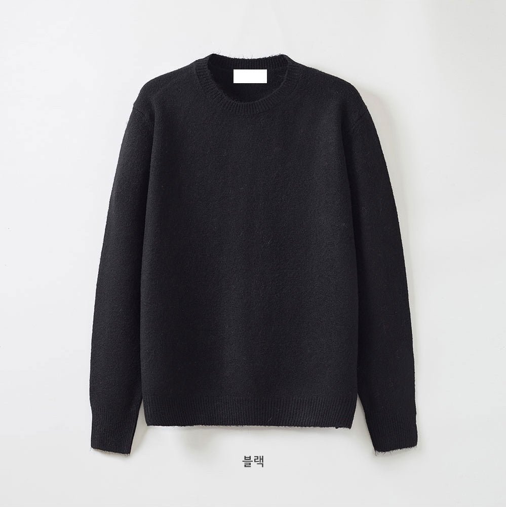 Air Wool 輕量 保暖 羊毛 圓領 針織毛衣 / 15色 - WHATEVER STUDIO