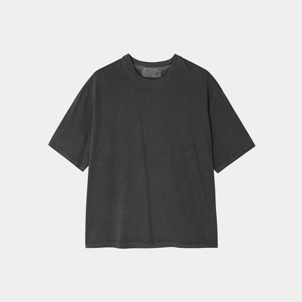 水洗 Boxy 寬短 簡約 俐落 短袖 上衣 / 3色 - WHATEVER STUDIO