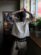 水洗 Boxy 寬短 簡約 俐落 短袖 上衣 / 3色 - WHATEVER STUDIO