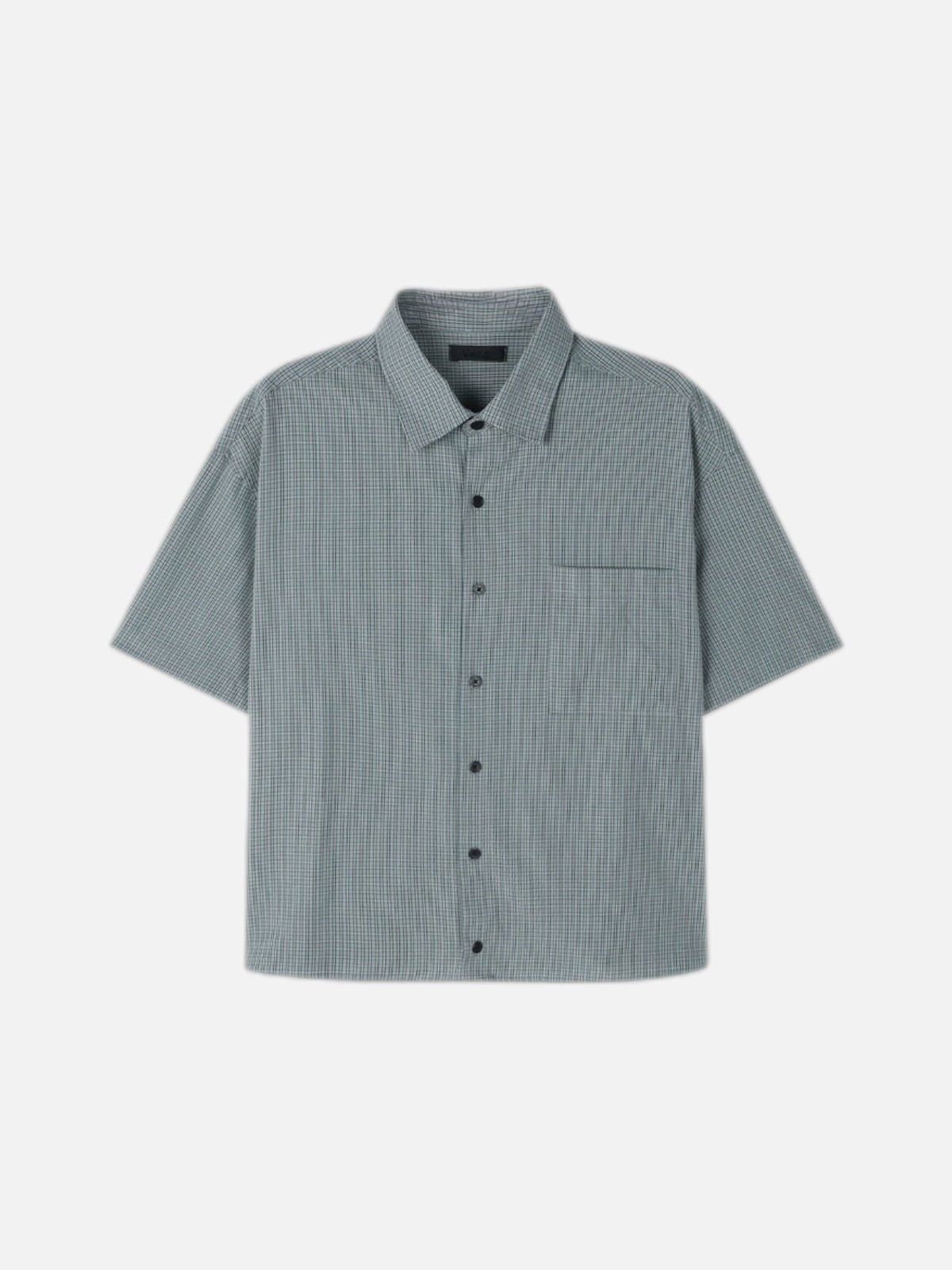 Boxy 短版 格紋 半袖 寬鬆 襯衫 / 4色 - WHATEVER STUDIO