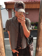 Boxy 短版 格紋 半袖 寬鬆 襯衫 / 4色 - WHATEVER STUDIO