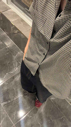 Boxy 短版 格紋 半袖 寬鬆 襯衫 / 4色 - WHATEVER STUDIO