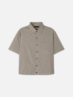 Boxy 短版 格紋 半袖 寬鬆 襯衫 / 4色 - WHATEVER STUDIO