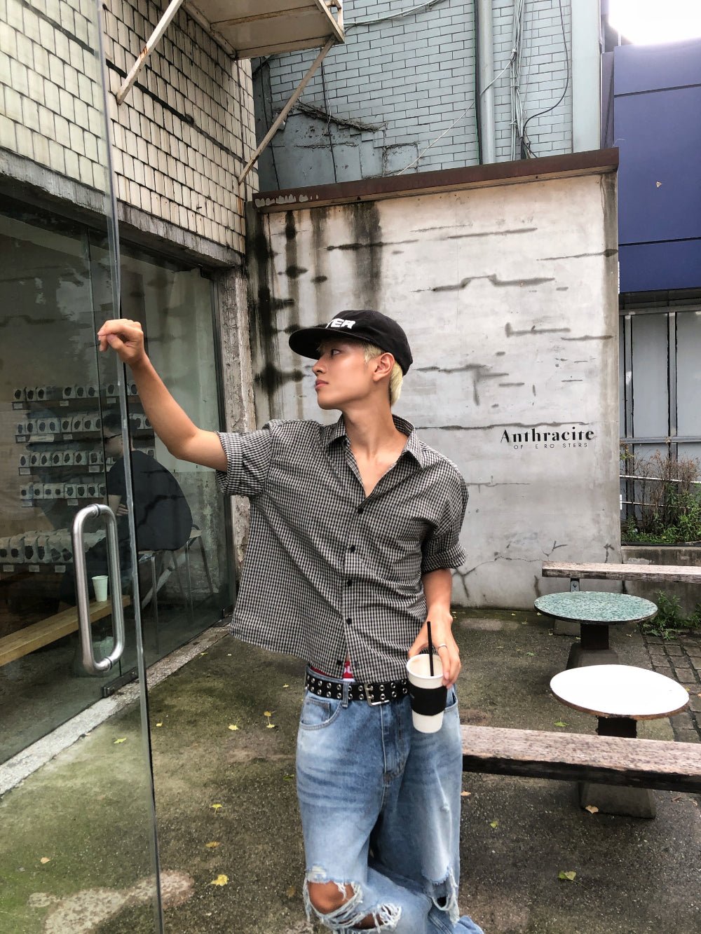 Boxy 短版 格紋 半袖 寬鬆 襯衫 / 4色 - WHATEVER STUDIO