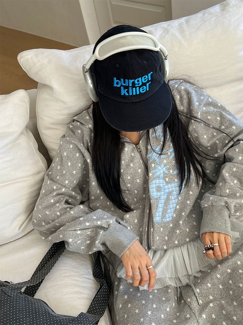 街頭 Buger Killer 字母刺繡 棒球帽 / 2色 - WHATEVER STUDIO