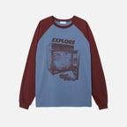 Explore 插肩袖 拼色 長袖上衣 / 3色 - WHATEVER STUDIO