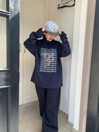 Meow 貓咪 滿版 寬鬆 長袖T / 3色 - WHATEVER STUDIO