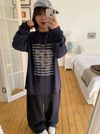 Meow 貓咪 滿版 寬鬆 長袖T / 3色 - WHATEVER STUDIO