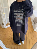 Meow 貓咪 滿版 寬鬆 長袖T / 3色 - WHATEVER STUDIO