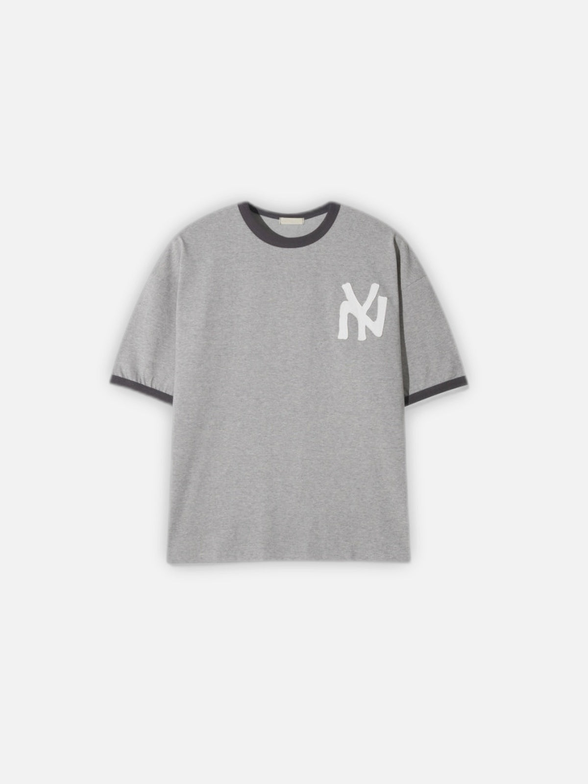 復古 刺繡 短版 NY Ringer 短袖 T恤 / 3色 - WHATEVER STUDIO