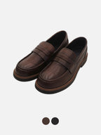 Retro Luxe Leather Loafers / 2色 - WHATEVER STUDIO