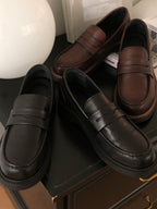 Retro Luxe Leather Loafers / 2色 - WHATEVER STUDIO