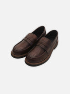 Retro Luxe Leather Loafers / 2色 - WHATEVER STUDIO