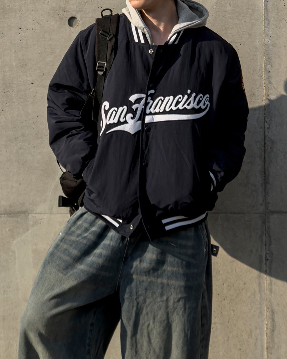 San Francisco 學院風 鋪棉 棒球外套 / 3色 - WHATEVER STUDIO