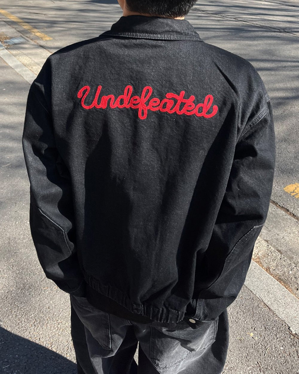 Undefeated 刺繡 雙拉鍊 牛仔外套 - WHATEVER STUDIO