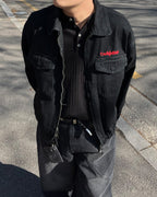 Undefeated 刺繡 雙拉鍊 牛仔外套 - WHATEVER STUDIO